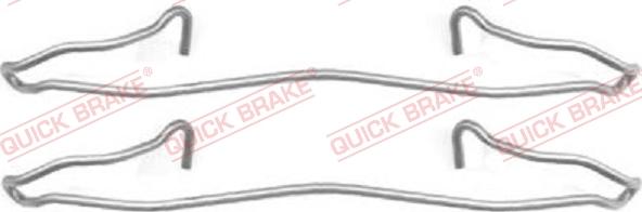 QUICK BRAKE 109-1057 - Комплектуючі, колодки дискового гальма autozip.com.ua
