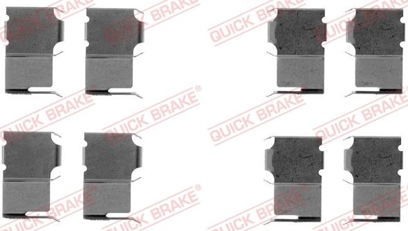 QUICK BRAKE 1091063 - Комплектуючі, колодки дискового гальма autozip.com.ua