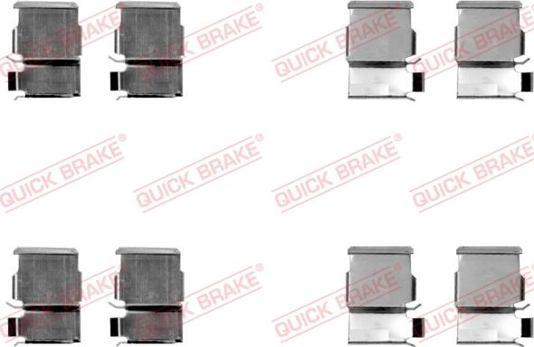 QUICK BRAKE 1091033 - Комплектуючі, колодки дискового гальма autozip.com.ua