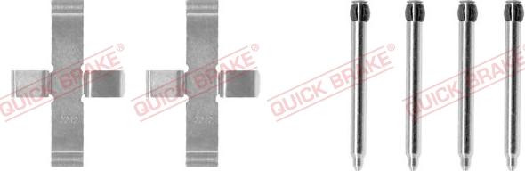 QUICK BRAKE 1091076 - Комплектуючі, колодки дискового гальма autozip.com.ua