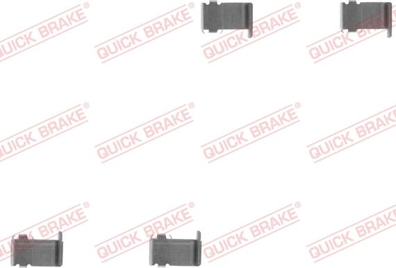 QUICK BRAKE 109-1162-1 - Комплектуючі, колодки дискового гальма autozip.com.ua