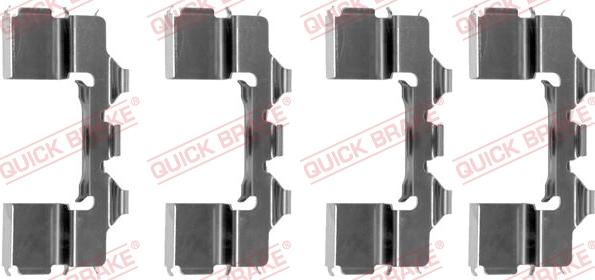 QUICK BRAKE 1091104 - Комплектуючі, колодки дискового гальма autozip.com.ua