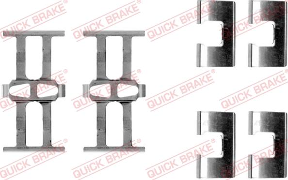 QUICK BRAKE 1091118 - Комплектуючі, колодки дискового гальма autozip.com.ua