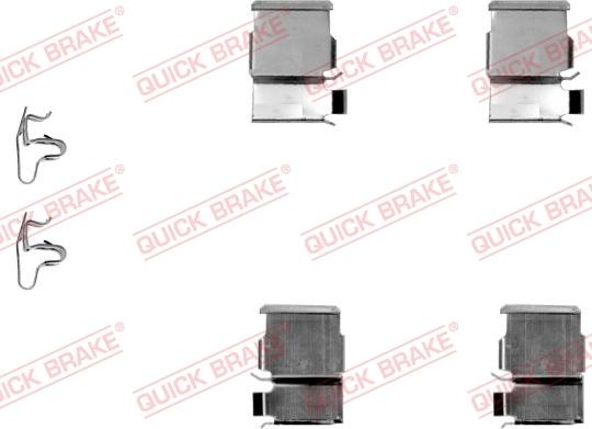 QUICK BRAKE 109-1133-1 - Комплектуючі, колодки дискового гальма autozip.com.ua