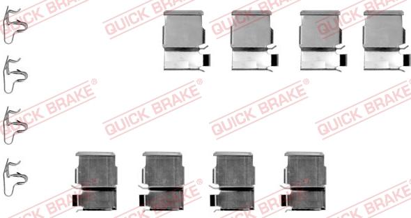 QUICK BRAKE 1091133 - Комплектуючі, колодки дискового гальма autozip.com.ua