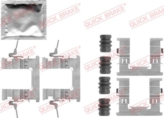 QUICK BRAKE 1091853 - Комплектуючі, колодки дискового гальма autozip.com.ua