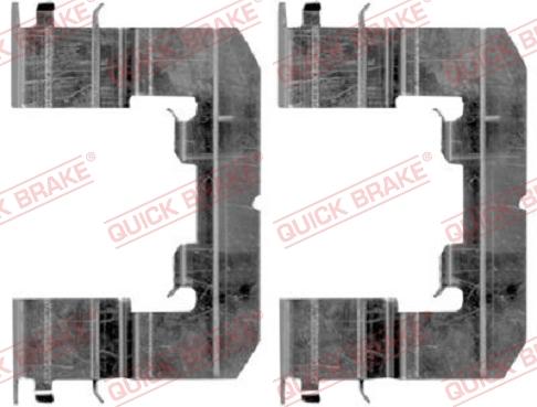 QUICK BRAKE 109-1865R-1 - Комплектуючі, колодки дискового гальма autozip.com.ua