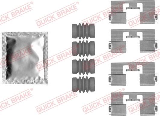 QUICK BRAKE 1091818 - Комплектуючі, колодки дискового гальма autozip.com.ua