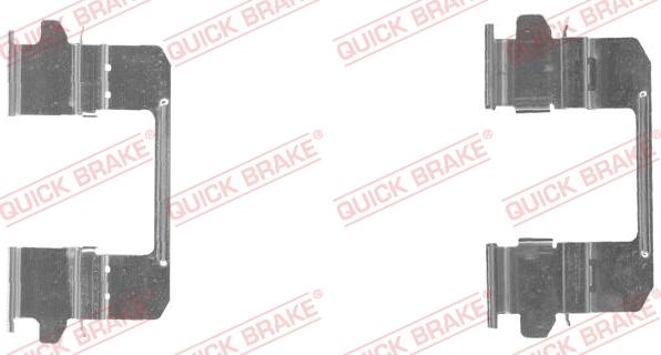 QUICK BRAKE 109-1834-1 - Комплектуючі, колодки дискового гальма autozip.com.ua