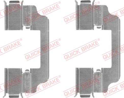 QUICK BRAKE 109-1826R-1 - Комплектуючі, колодки дискового гальма autozip.com.ua