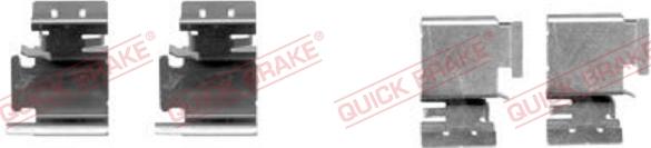 QUICK BRAKE 109-1298-1 - Комплектуючі, колодки дискового гальма autozip.com.ua