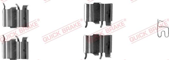 QUICK BRAKE 109-1244-1 - Комплектуючі, колодки дискового гальма autozip.com.ua