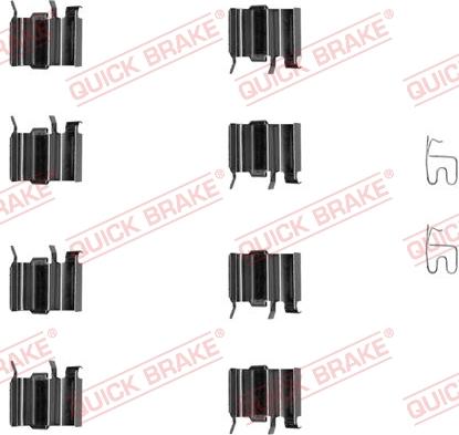 QUICK BRAKE 1091244 - Комплектуючі, колодки дискового гальма autozip.com.ua