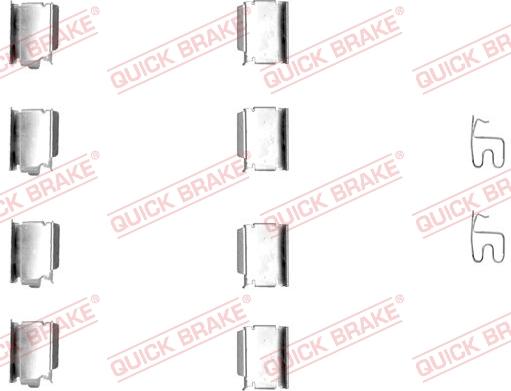 QUICK BRAKE 1091246 - Комплектуючі, колодки дискового гальма autozip.com.ua