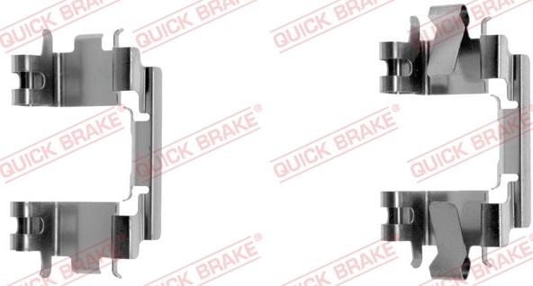 QUICK BRAKE 109-1257-1 - Комплектуючі, колодки дискового гальма autozip.com.ua