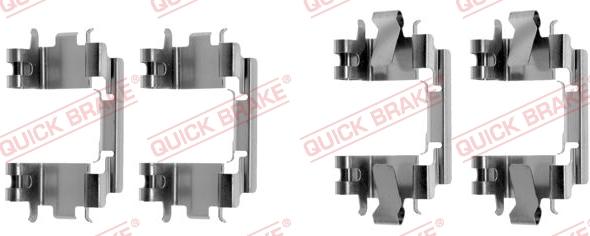 QUICK BRAKE 1091257 - Комплектуючі, колодки дискового гальма autozip.com.ua