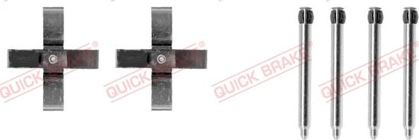 QUICK BRAKE 1091266 - Комплектуючі, колодки дискового гальма autozip.com.ua
