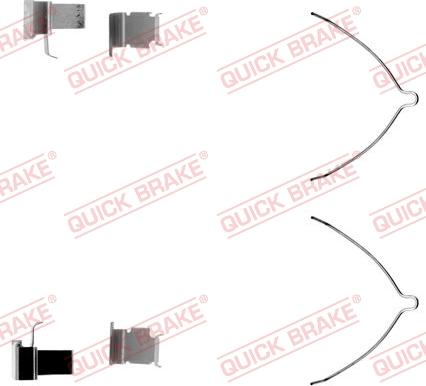 QUICK BRAKE 109-1261-1 - Комплектуючі, колодки дискового гальма autozip.com.ua