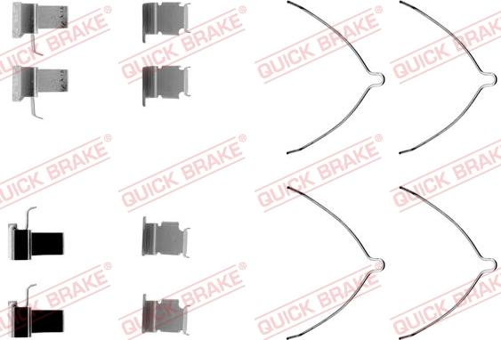 QUICK BRAKE 1091261 - Комплектуючі, колодки дискового гальма autozip.com.ua