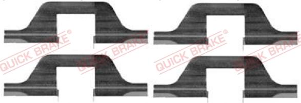 QUICK BRAKE 1091263 - Комплектуючі, колодки дискового гальма autozip.com.ua