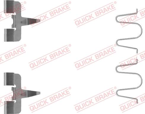 QUICK BRAKE 109-1207-1 - Комплектуючі, колодки дискового гальма autozip.com.ua