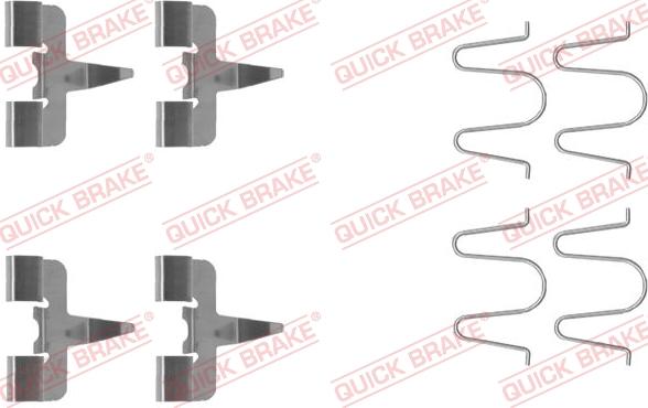 QUICK BRAKE 1091207 - Комплектуючі, колодки дискового гальма autozip.com.ua