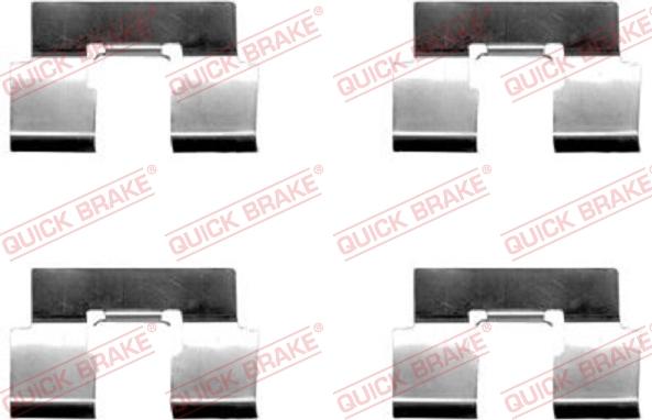 QUICK BRAKE 1091214 - Комплектуючі, колодки дискового гальма autozip.com.ua