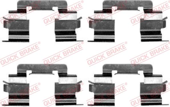 QUICK BRAKE 1091216 - Комплектуючі, колодки дискового гальма autozip.com.ua