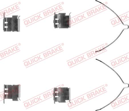 QUICK BRAKE 109-1289-1 - Комплектуючі, колодки дискового гальма autozip.com.ua