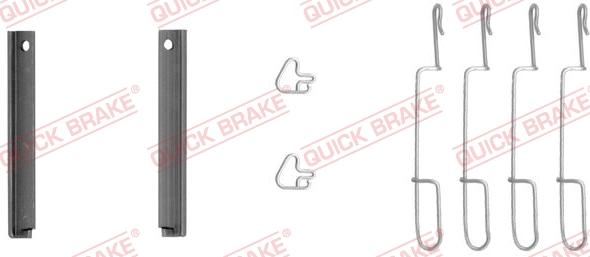 QUICK BRAKE 1091280 - Комплектуючі, колодки дискового гальма autozip.com.ua
