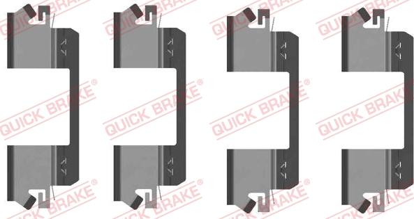 QUICK BRAKE 1091234 - Комплектуючі, колодки дискового гальма autozip.com.ua