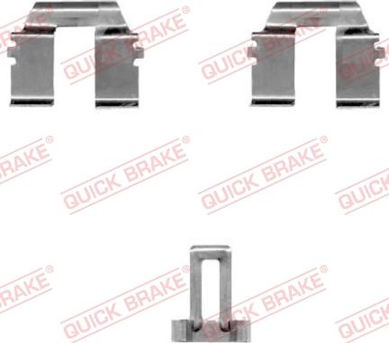 QUICK BRAKE 109-1233-1 - Комплектуючі, колодки дискового гальма autozip.com.ua