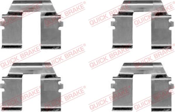 QUICK BRAKE 1091232 - Комплектуючі, колодки дискового гальма autozip.com.ua