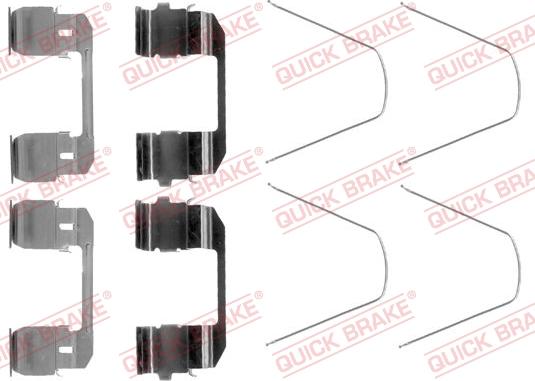 QUICK BRAKE 1091743 - Комплектуючі, колодки дискового гальма autozip.com.ua