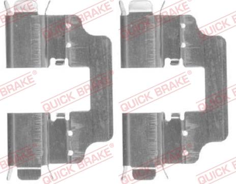 QUICK BRAKE 109-1750-1 - Комплектуючі, колодки дискового гальма autozip.com.ua