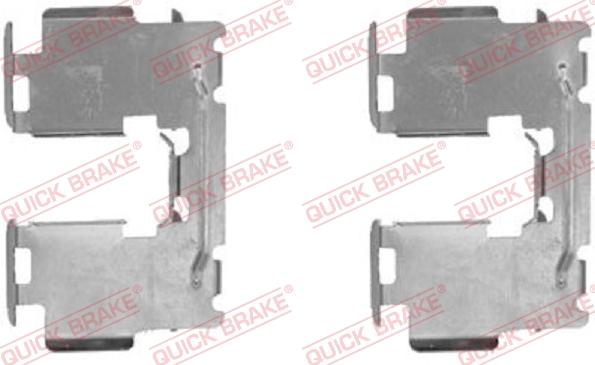 QUICK BRAKE 109-1760-1 - Комплектуючі, колодки дискового гальма autozip.com.ua