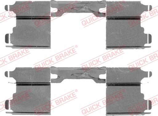QUICK BRAKE 109-1762-1 - Комплектуючі, колодки дискового гальма autozip.com.ua