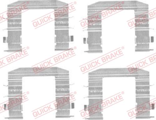 QUICK BRAKE 1091708 - Комплектуючі, колодки дискового гальма autozip.com.ua