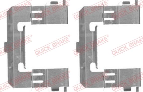 QUICK BRAKE 109-1715-1 - Комплектуючі, колодки дискового гальма autozip.com.ua