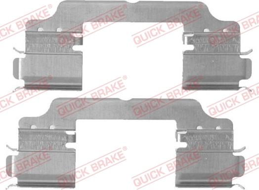 QUICK BRAKE 109-1716-1 - Комплектуючі, колодки дискового гальма autozip.com.ua