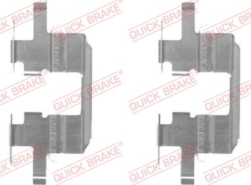 QUICK BRAKE 109-1711-1 - Комплектуючі, колодки дискового гальма autozip.com.ua