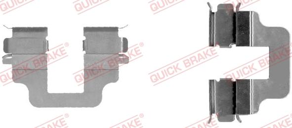 QUICK BRAKE 109-1712-1 - Комплектуючі, колодки дискового гальма autozip.com.ua