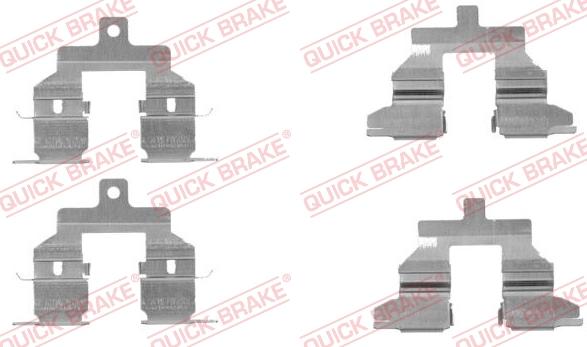 QUICK BRAKE 1091737 - Комплектуючі, колодки дискового гальма autozip.com.ua