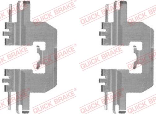 QUICK BRAKE 109-1724-1 - Комплектуючі, колодки дискового гальма autozip.com.ua