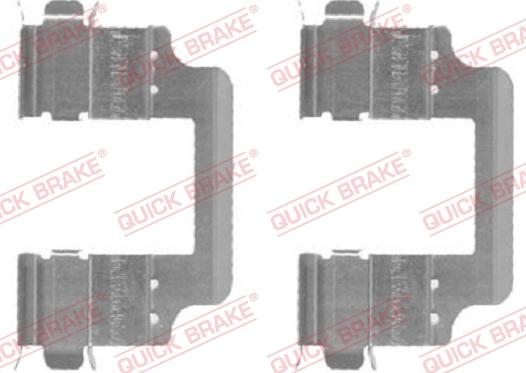 QUICK BRAKE 109-1728-1 - Комплектуючі, колодки дискового гальма autozip.com.ua