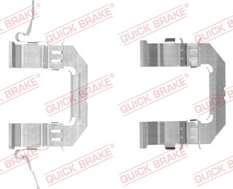 QUICK BRAKE 109-1722-1 - Комплектуючі, колодки дискового гальма autozip.com.ua