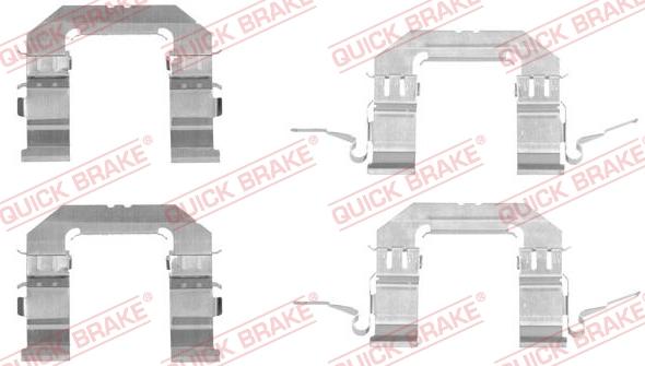 QUICK BRAKE 1091722 - Комплектуючі, колодки дискового гальма autozip.com.ua