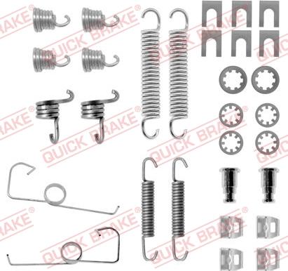 QUICK BRAKE 105-0644 - Комплектуючі, барабанний гальмівний механізм autozip.com.ua