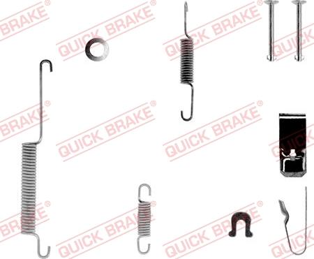 QUICK BRAKE 105-0654-1L - Комплектуючі, барабанний гальмівний механізм autozip.com.ua