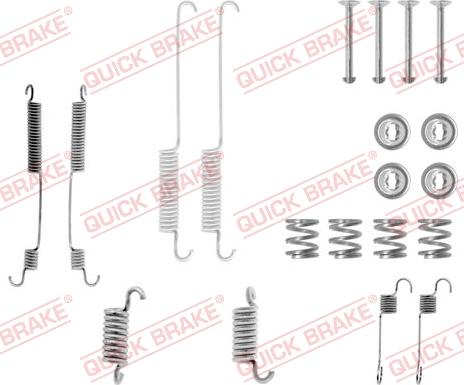 QUICK BRAKE 105-0600 - Комплектуючі, барабанний гальмівний механізм autozip.com.ua